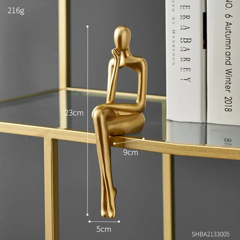 HOUSETIVE - Abstract Figurine Art Statue Decoration Home Lover Sculpture Ornament Desktop Decor Couple Sculpture Art Modern Artwork