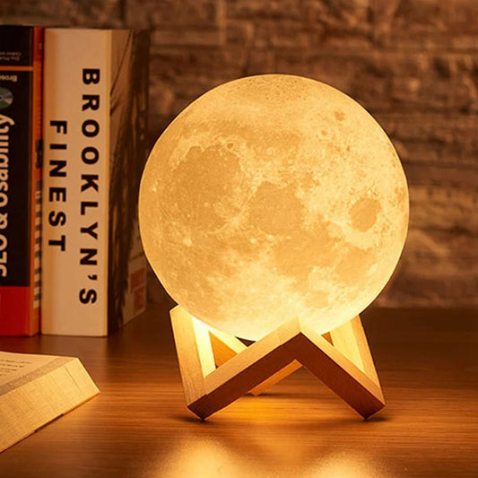 HOUSETIVE - Book Light LED Moon Light Galaxy Light, Moon Night Light, Girl, Boy, Child Birthday Gift, Bedroom Decoration Indoor lighting