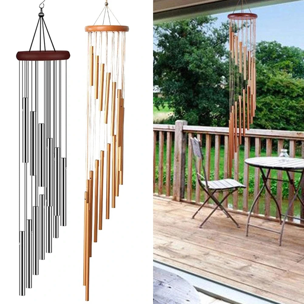 12-tube Aluminum Alloy Wind Chimes for Outdoor Garden & Memorial Gifts