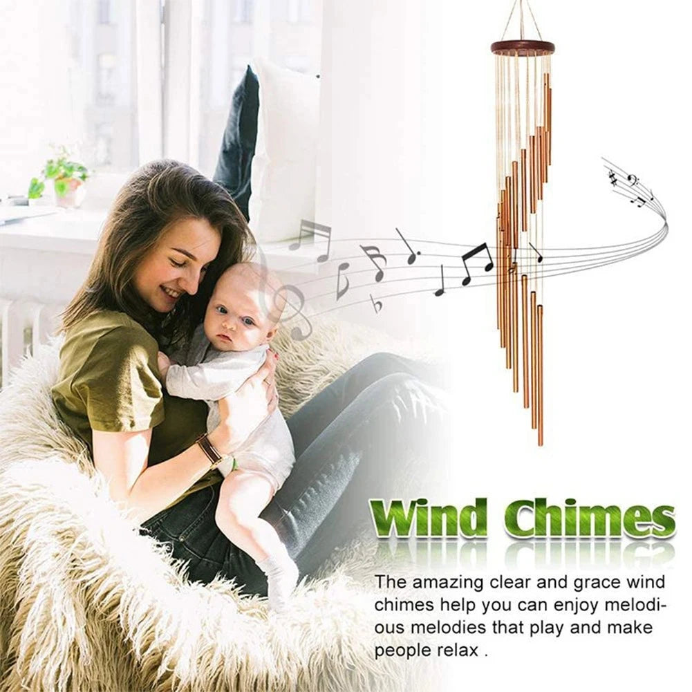 12-tube Aluminum Alloy Wind Chimes for Outdoor Garden & Memorial Gifts