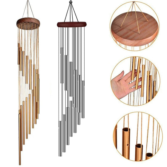 12-tube Aluminum Alloy Wind Chimes for Outdoor Garden & Memorial Gifts