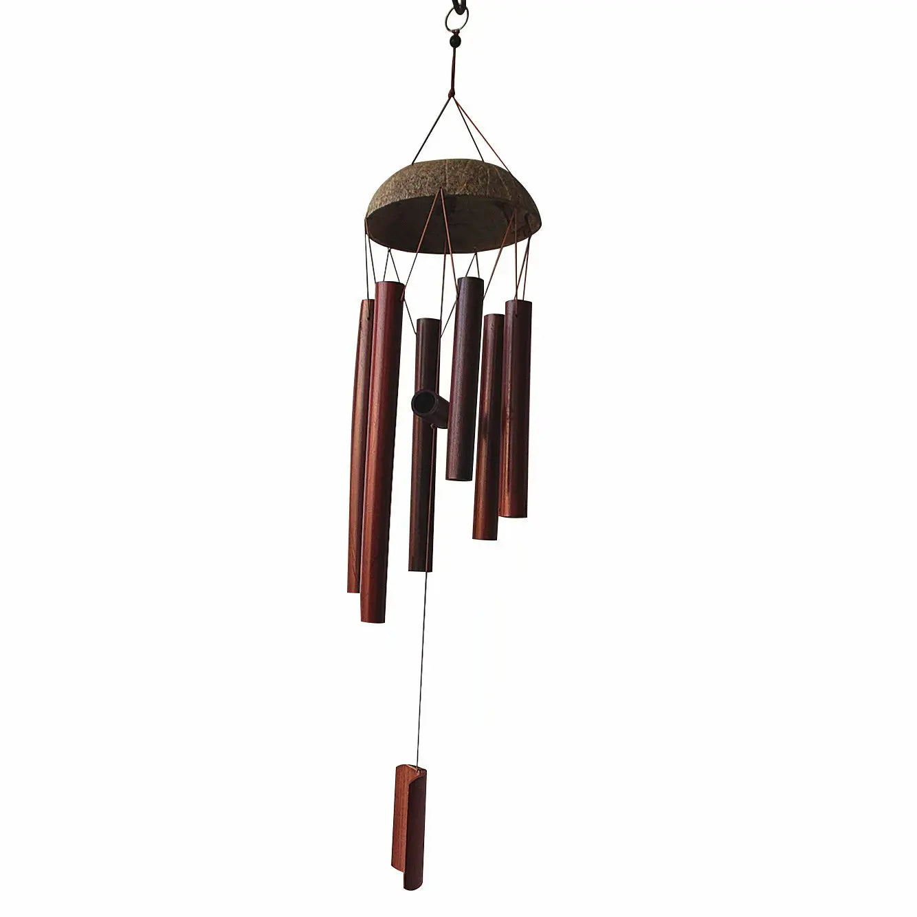 Handcrafted Bamboo Wind Chimes with Coconut Shell – Perfect for Garden & Home Decor