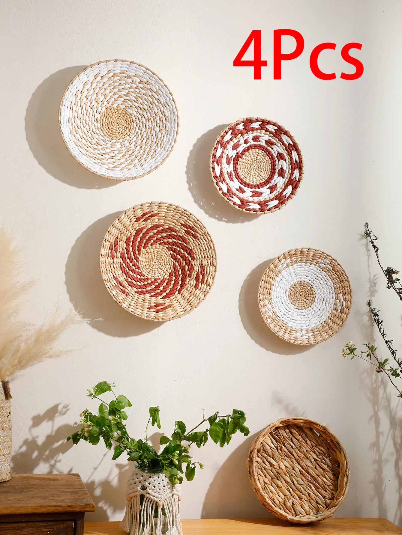 Handwoven Seagrass Wall Basket – Boho Hanging Decor for Home Interiors